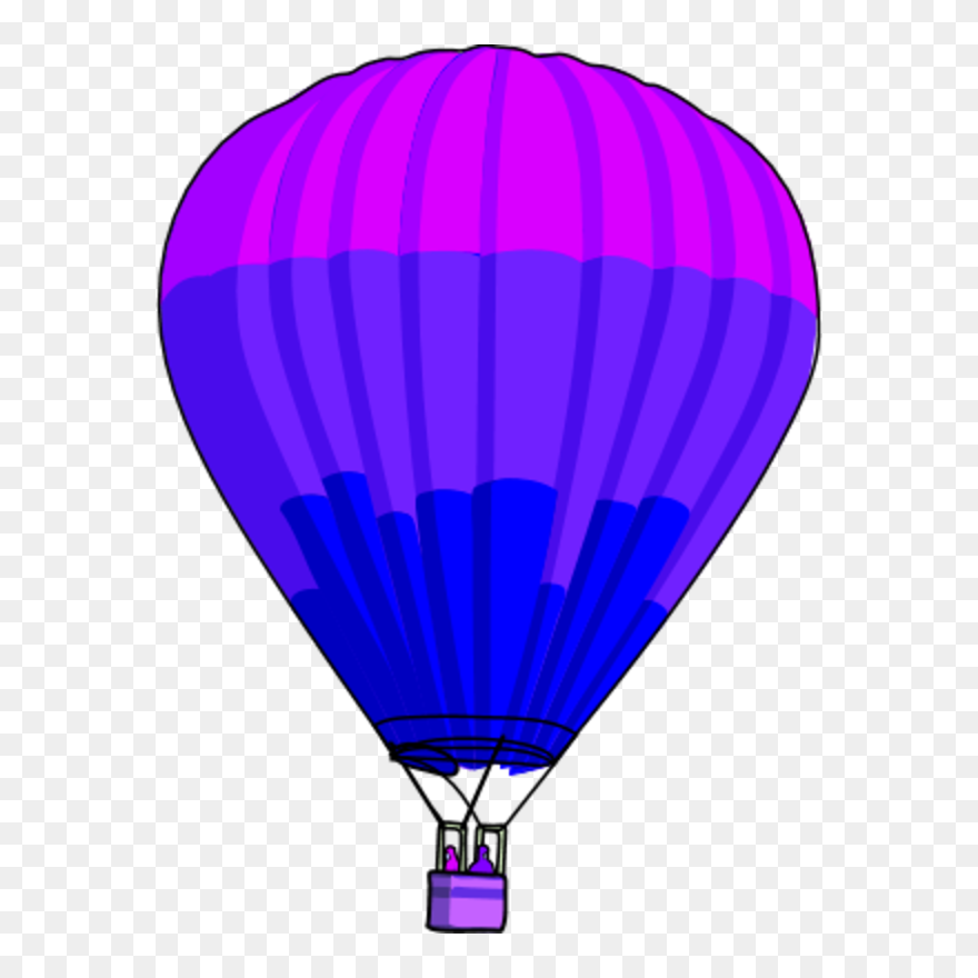 Vector Clip Art - Colorful Hot Air Balloon Clipart - Png Download