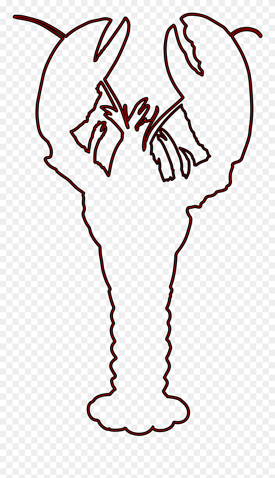 Lobster Outline Outline Of Lobster Clipart 2 - Lobster Outline Clipart - Png Download