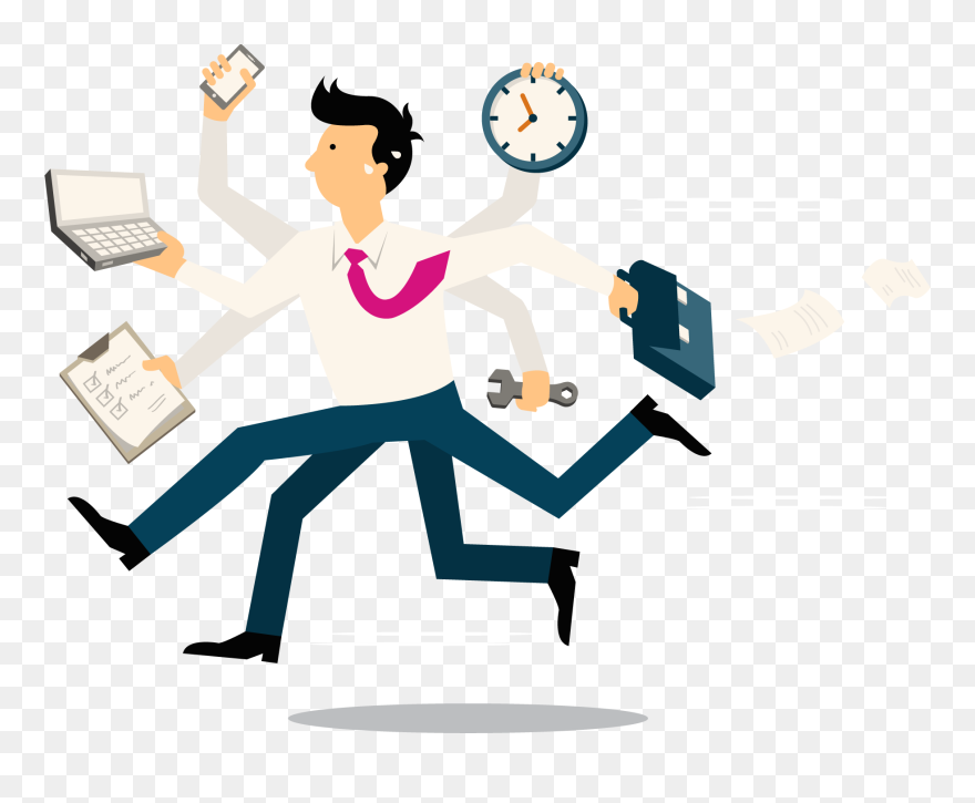 Coach Clipart Job Coach - Black And White Time Management - Png Download