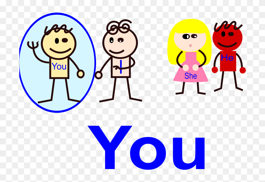 Pronoun He Clipart Icon Png - You Pronoun Clipart Transparent Png