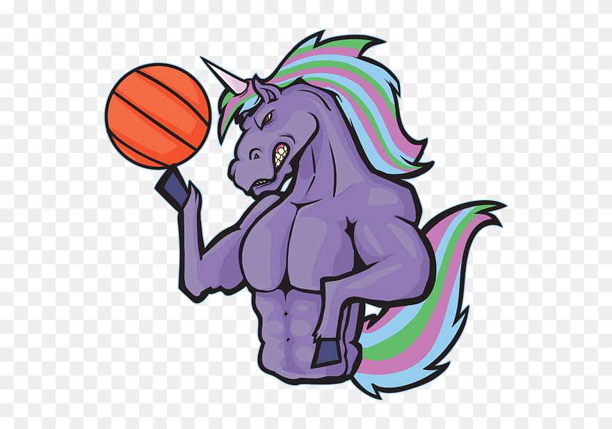 Unicorn Basketball Clipart