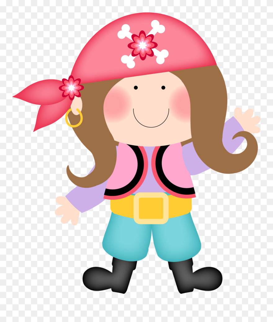 Cute Halloween Pirate Clipart Clip Art Library Library - Good Girl Pirate Clipart - Png Download
