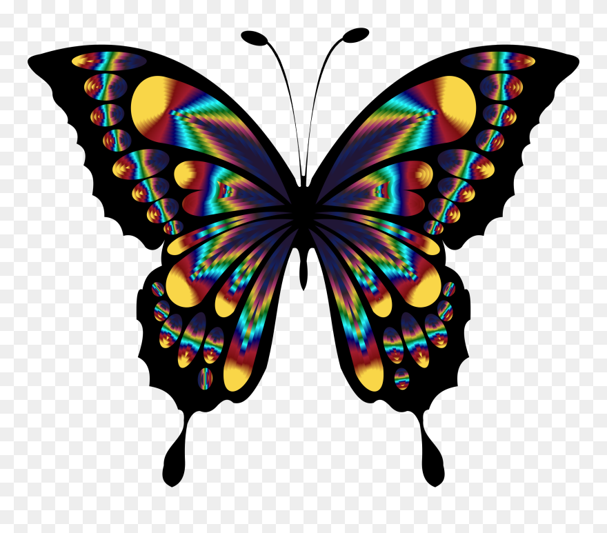 Artist Silhouette Download - Clip Art Butterfly - Png Download
