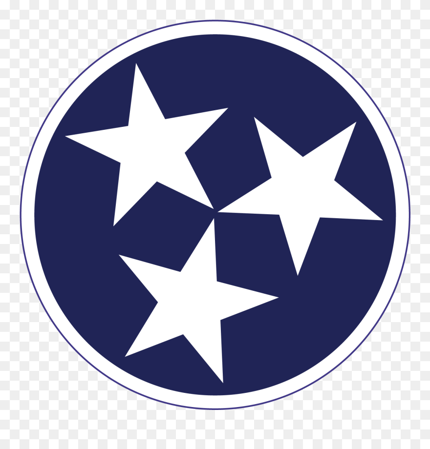 Tri Star Clipart - Tennessee State Flag Png Transparent Png