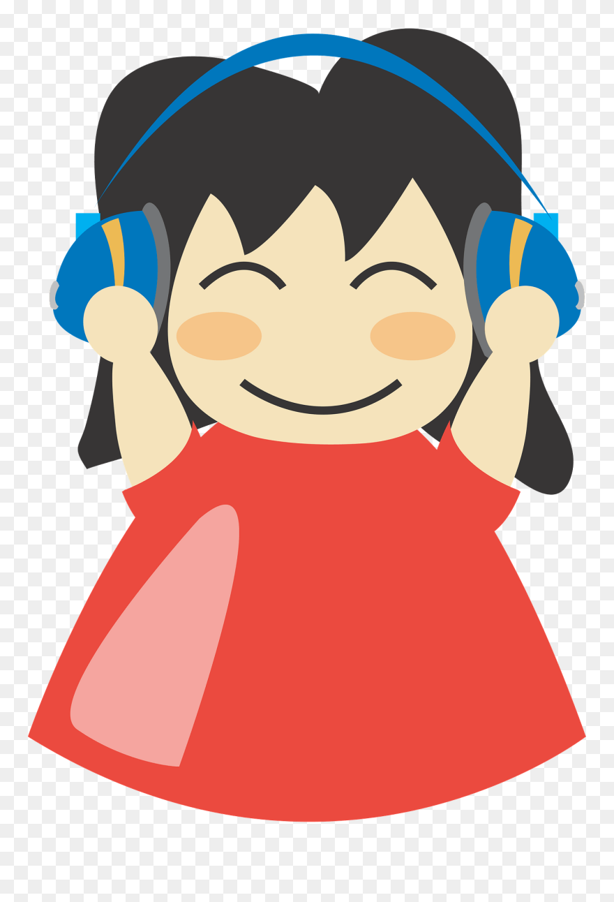 Listening To Music Png Cartoon Clipart