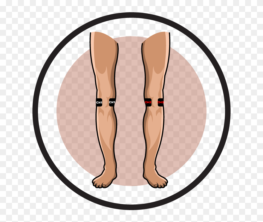 Knee Clipart Thigh - Back Of Knee Pain Tens Placement - Png Download