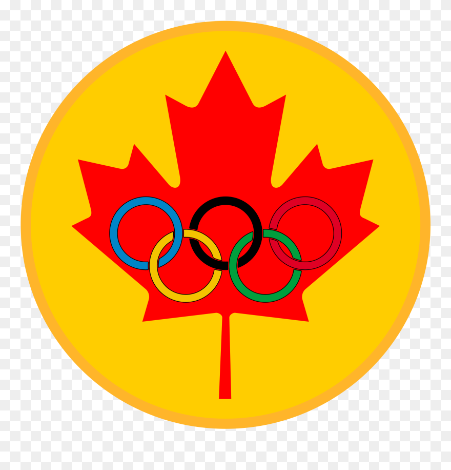 Maple Leaf Olympic Gold Medal - Canada Flag Clipart