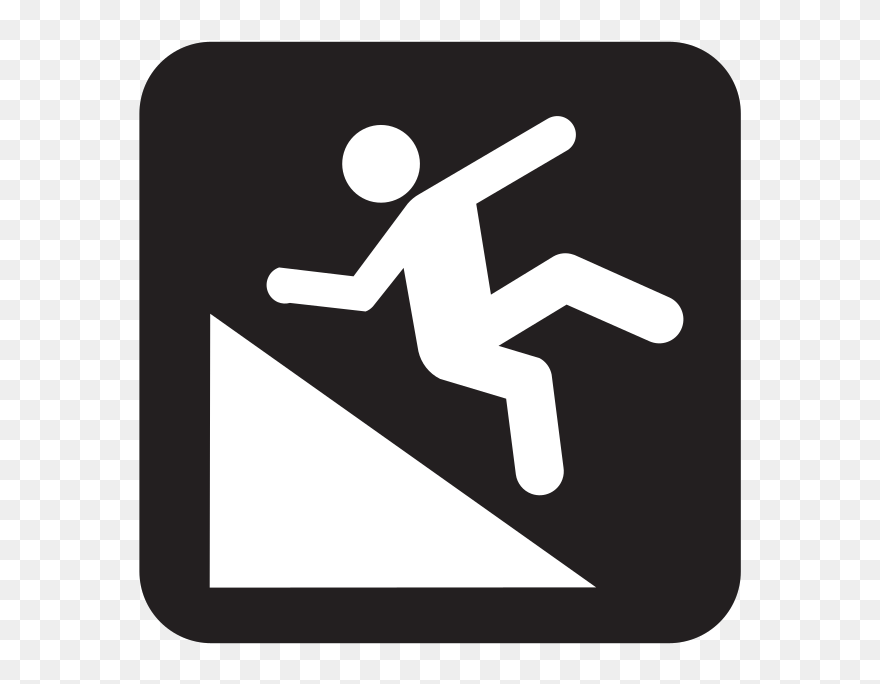 Slippery Ramp Black Svg Clip Arts - Helvetica Man - Png Download