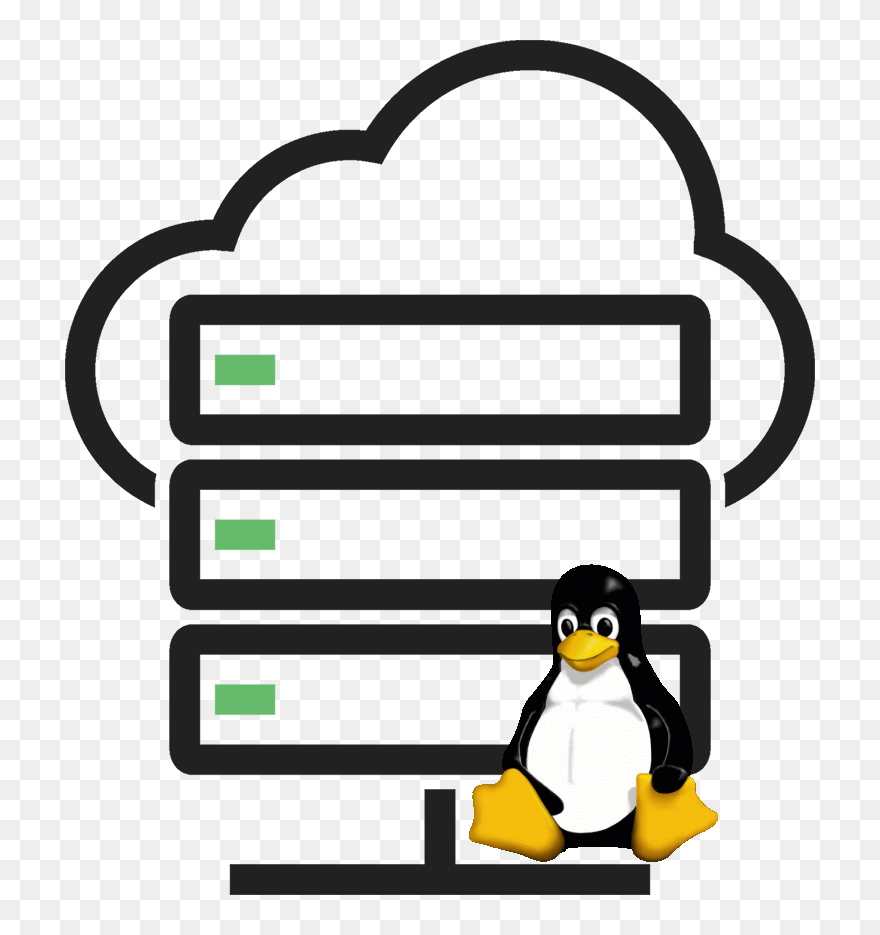 Linux Hosting Clipart Cloud - Cloud Server Icon Png Transparent Png