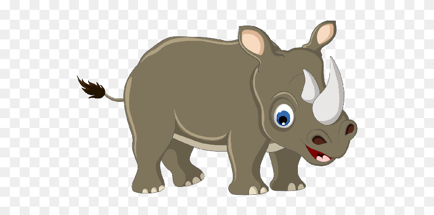 Cute Rhino Clipart - Rhino Picture For Kids - Png Download
