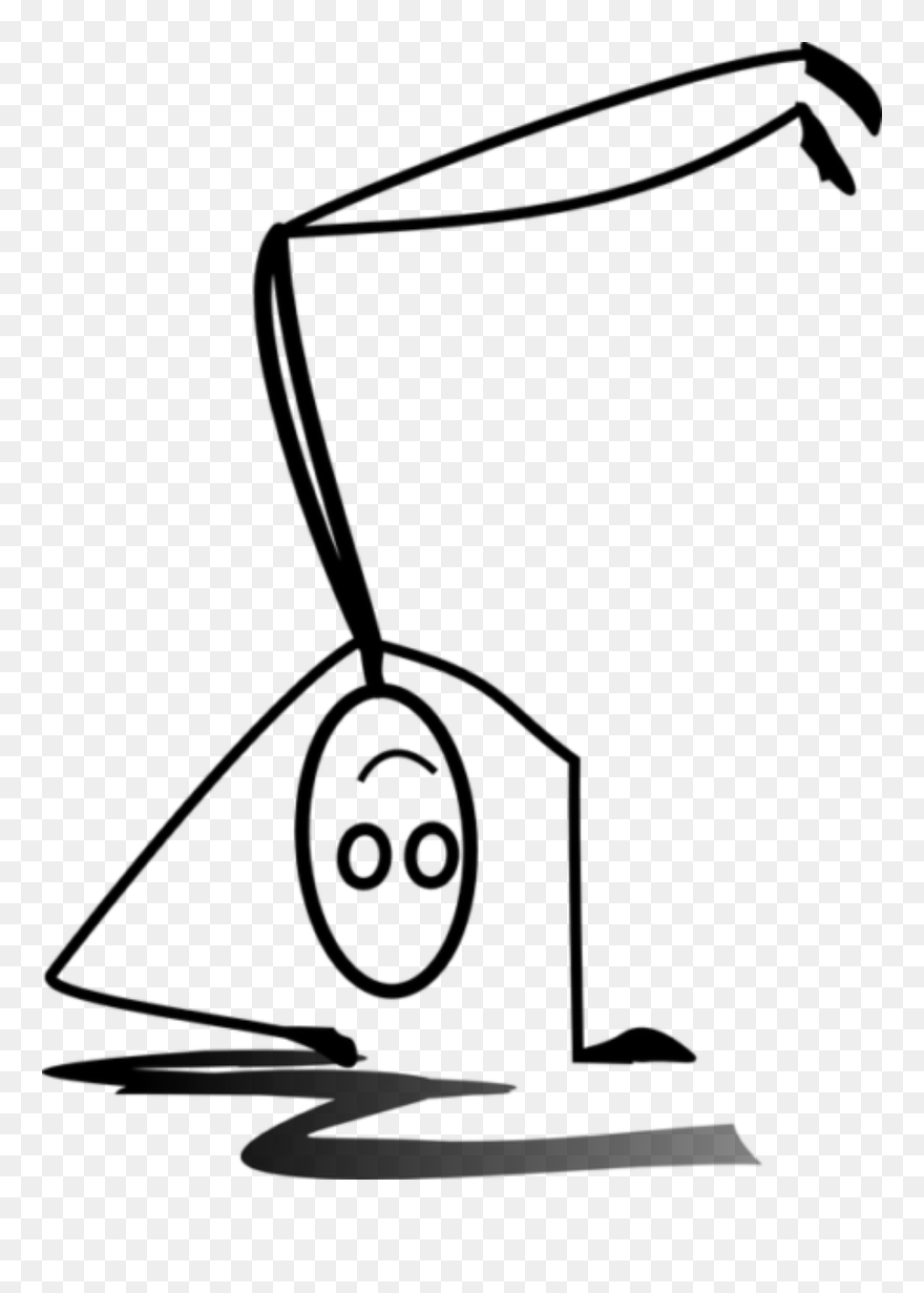 Stick Man Hand Stand Clipart