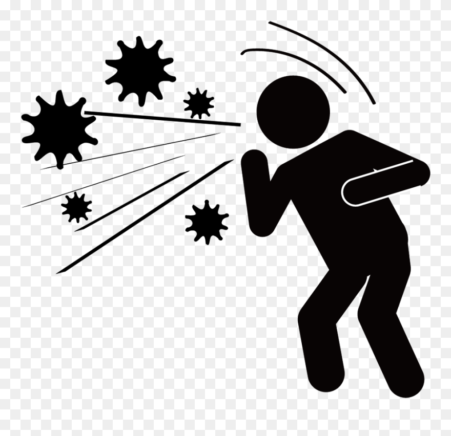 Flying - Sneeze Clipart Black And White - Png Download