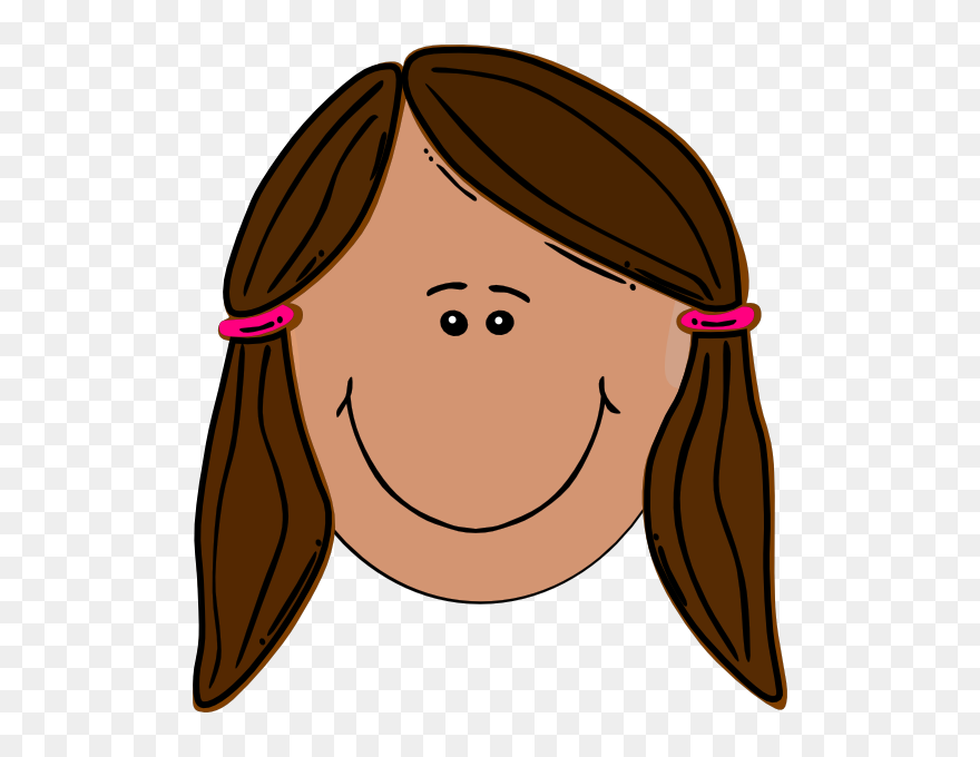 Brunette Girl Clip Art - Png Download