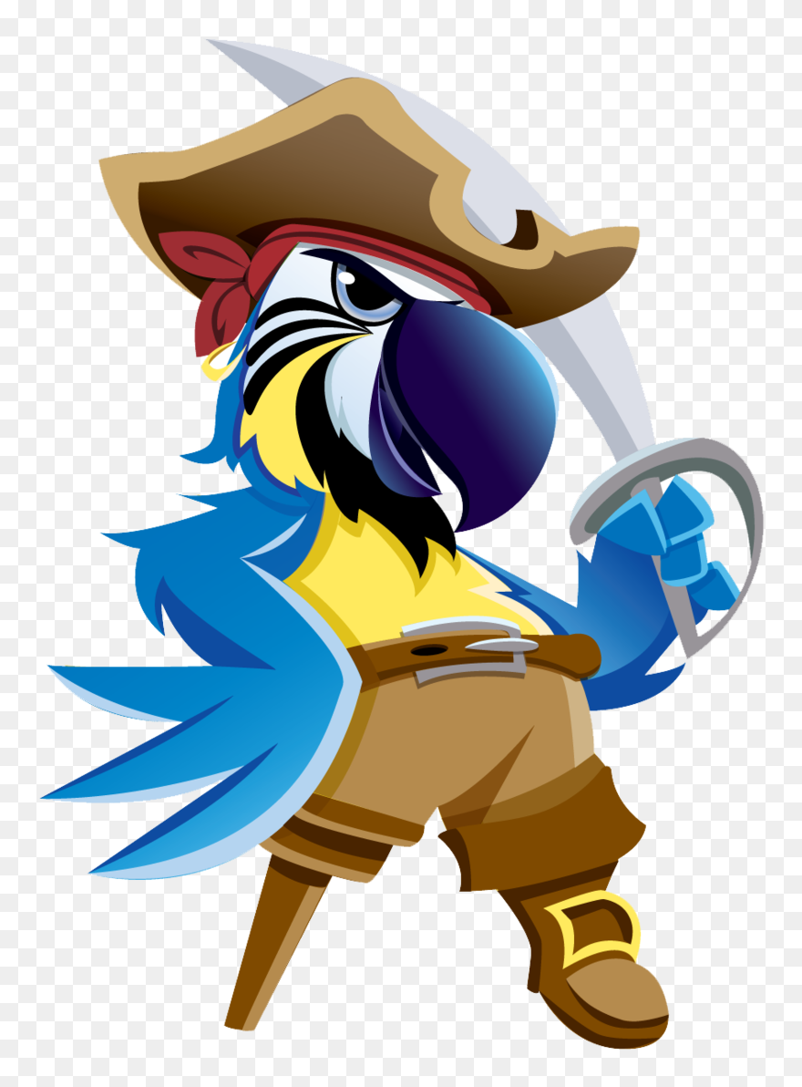 Pirate Parrot Photos - Transparent Background Pirate Cartoon Transparent Clipart