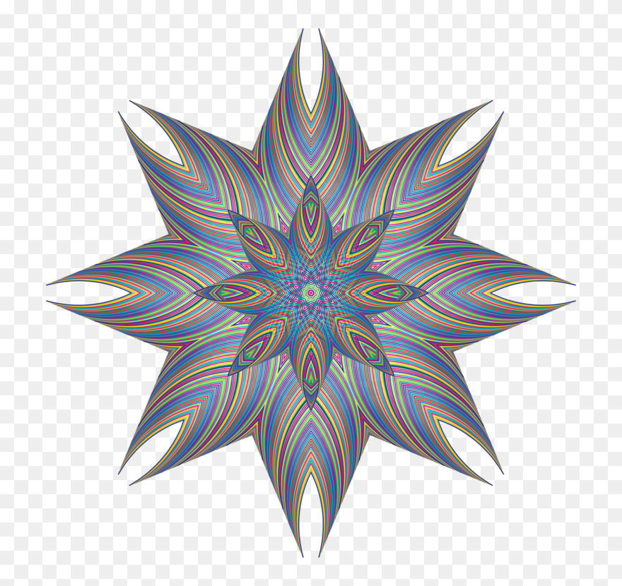 Leaf,star,symmetry - Vector Graphics Clipart