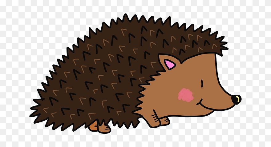 Cartoon Hedgehog Clipart - Cartoon Autumn Animals - Png Download