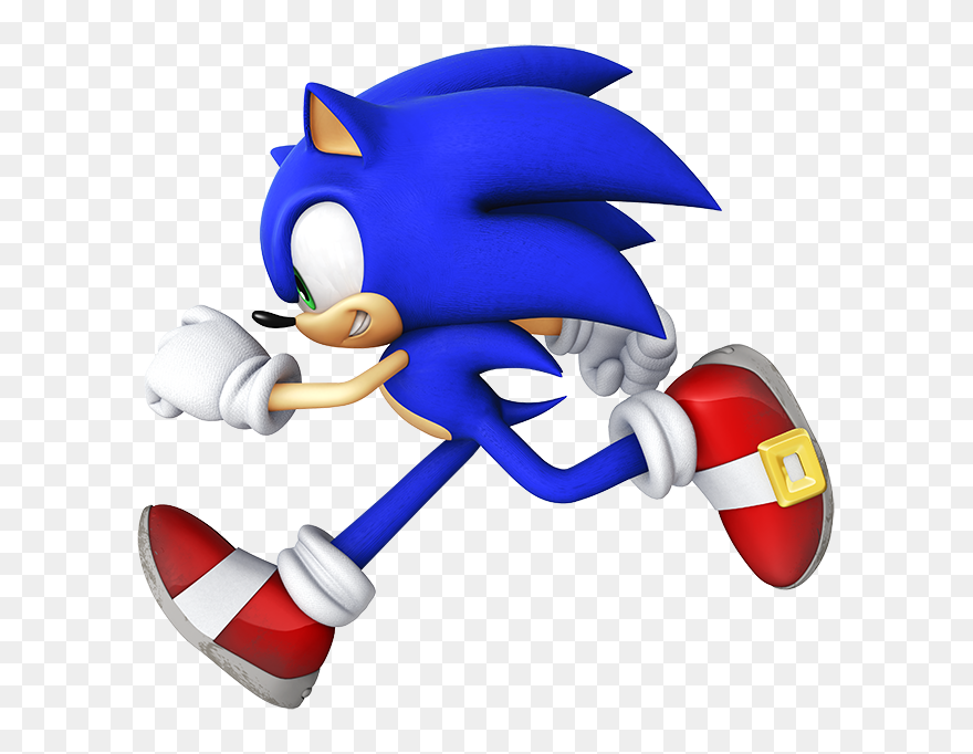 Running Sonic The Hedgehog Clipart - Sonic Running To The Left - Png Download
