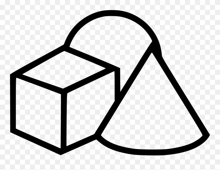 Geometry Clipart Coloured Shape, Geometry Coloured - Geometry Clipart Black And White - Png Download