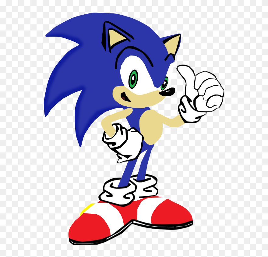 My First Vector Of Sonic The - Sonic Cartoon Characters Clipart