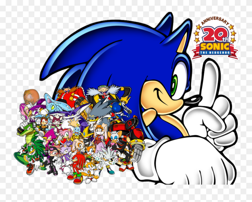 Sonic The Hedgehog 20th Anniversary Wallpaper By Ultimategamemaster - Sonic The Hedgehog 20th Anniversary Logo Clipart