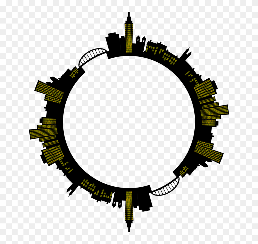 Circle,yellow,computer Icons - Circle City Vector Png Clipart