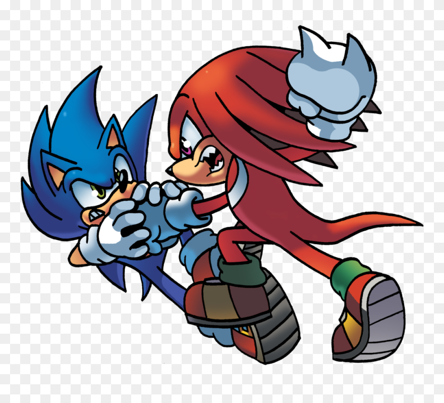 Sonic The Hedgehog Clipart Knuckles - Sonic Y Knuckles Dibujo - Png Download