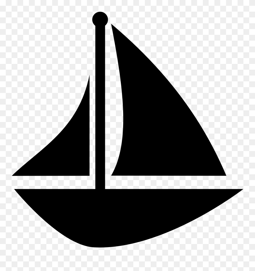 Boat Pirate Ship Clipart Black And White Free Clipart - Clip Art Sail Boat - Png Download