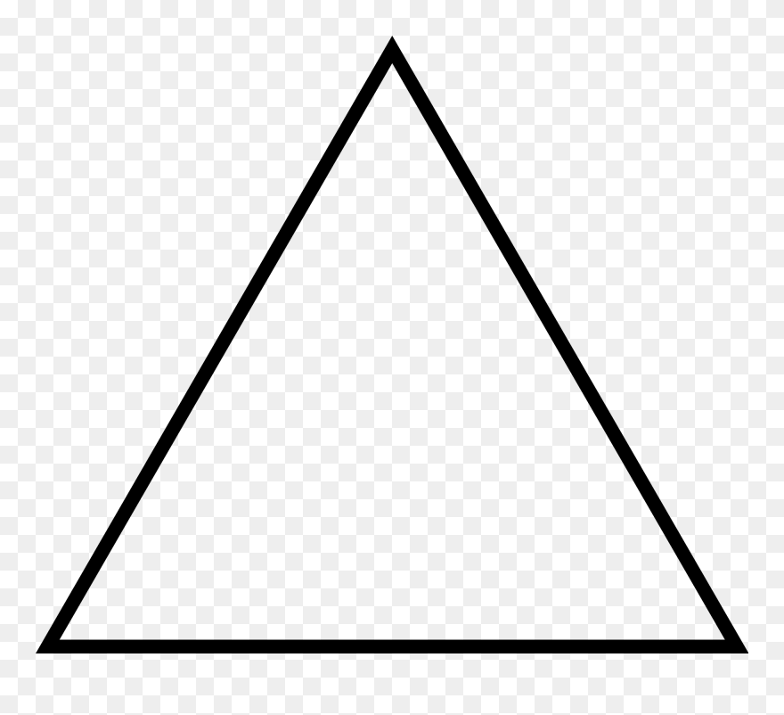 Equilateral Triangle - Triangle Clipart Black And White - Png Download