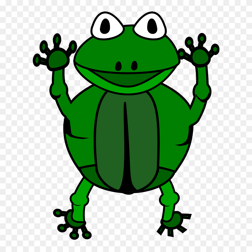 Jumping Frog Clipart - Horny Frog - Png Download