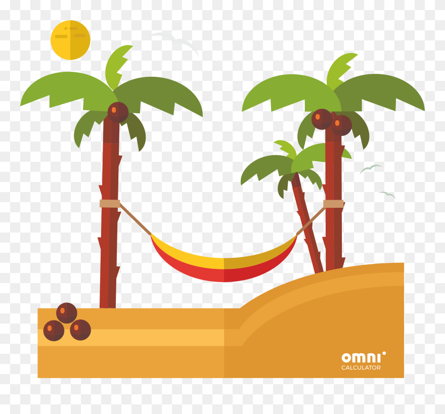 Hammock Image With Uneven Ground - Distance Between Trees For Hammock Clipart