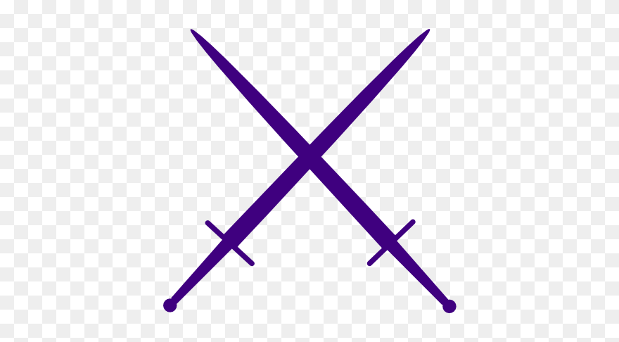 Purple Crossed Swords Clipart
