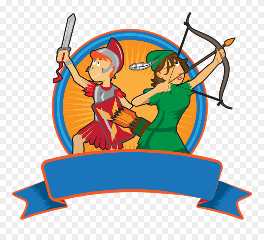 Warrior, Sword, Badge, Armor, Weapon, Knight, Shield - Draw Nails For Kids Clipart