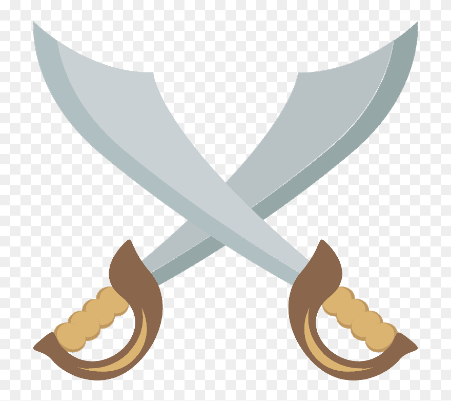 Crossed Swords Emoji Clipart - Swords Emoji - Png Download
