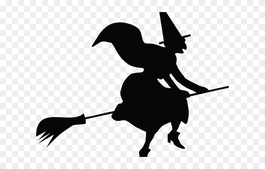 Witch Clipart Broomstick - Witch On Broomstick Png Transparent Png