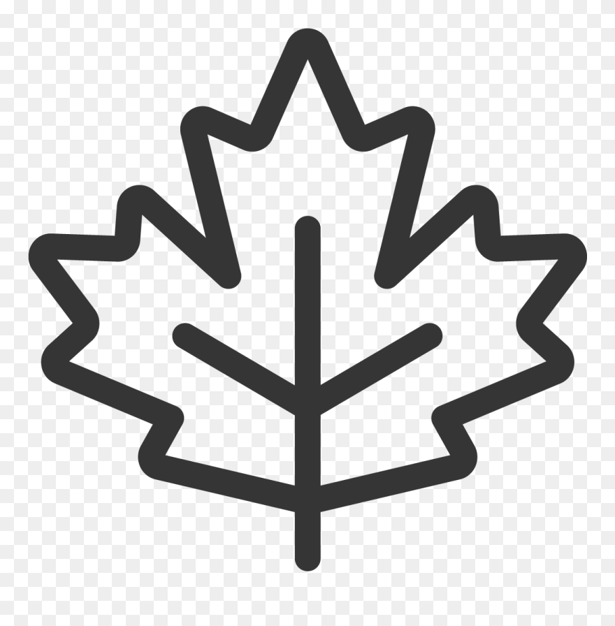 White Maple Leaf Icon Clipart