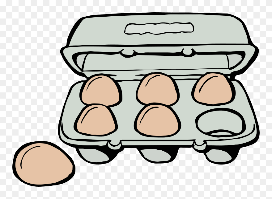 Of Brown Eggs Medium - Clip Art Egg Carton - Png Download