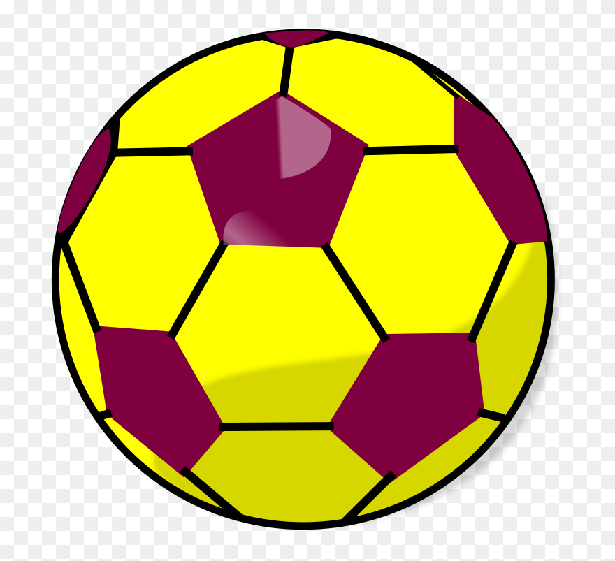 Blue And Yellow Soccerball Svg Clip Arts - Soccer Ball Clipart - Png Download