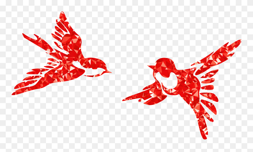 Ruby Stylized Birds Silhouette Clip Arts - Bird Silhouette - Png Download