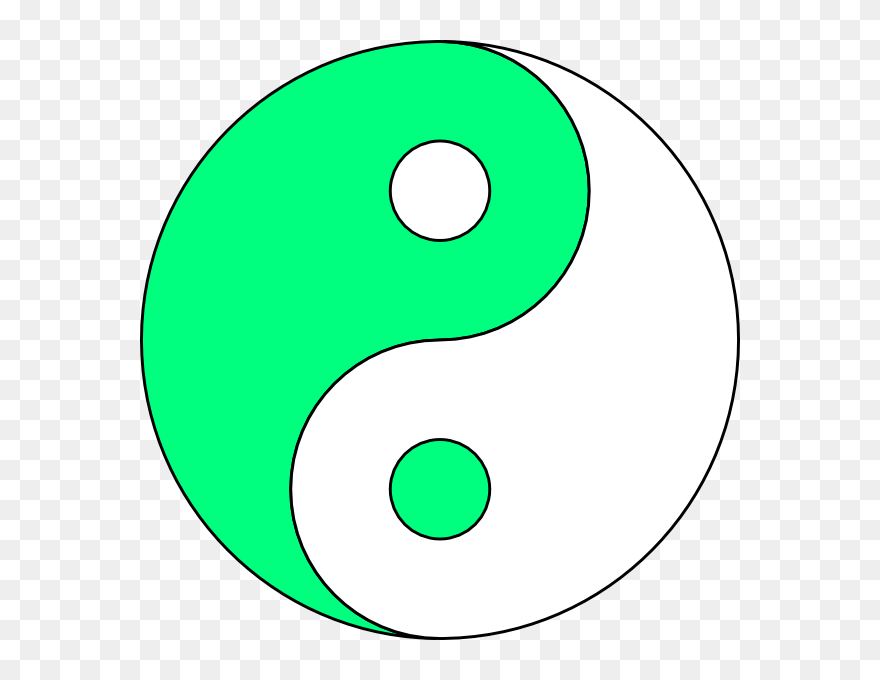 Lime Green/white Ying Yang Clipart Png For Web , Png - Lime Green Yin Yang Transparent Png