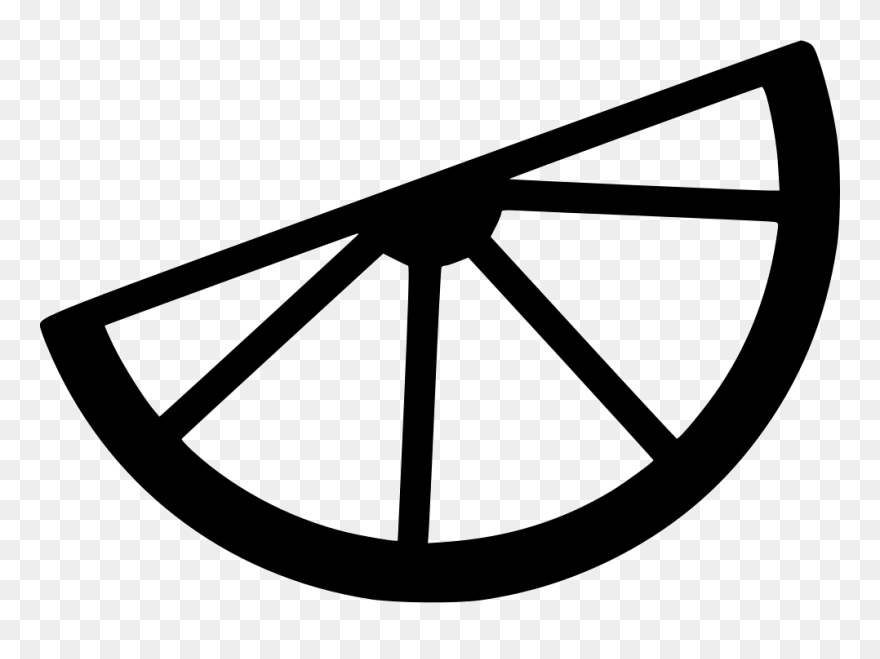 Lemon Slice Orange Citrus Lime - Lemon Clipart Png Black And White Transparent Png