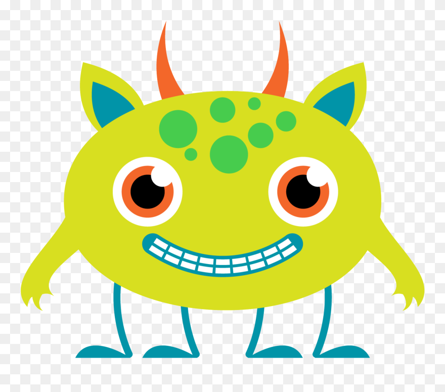Alien Clipart Lime Green - Valentine Monster Clip Art - Png Download