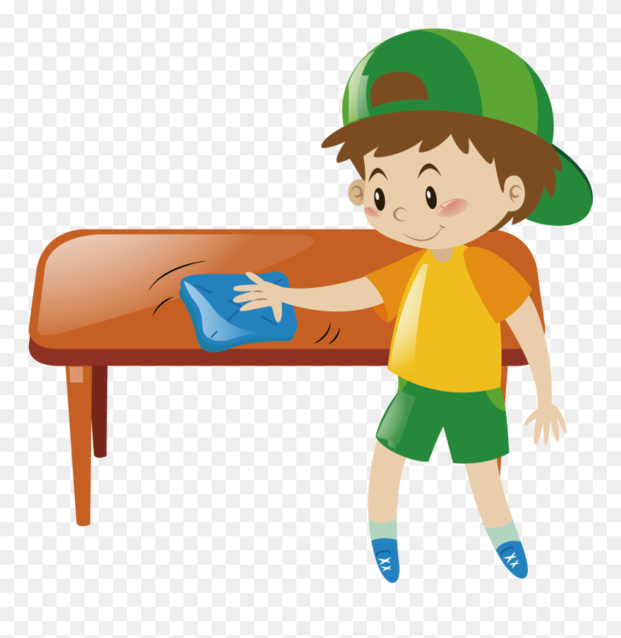 Facebook Clipart Boy - Wipe Table Clipart - Png Download