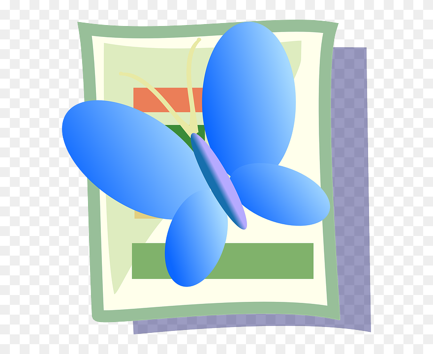 Icon, Blue, Butterfly, Theme, Insect - Clip Art - Png Download