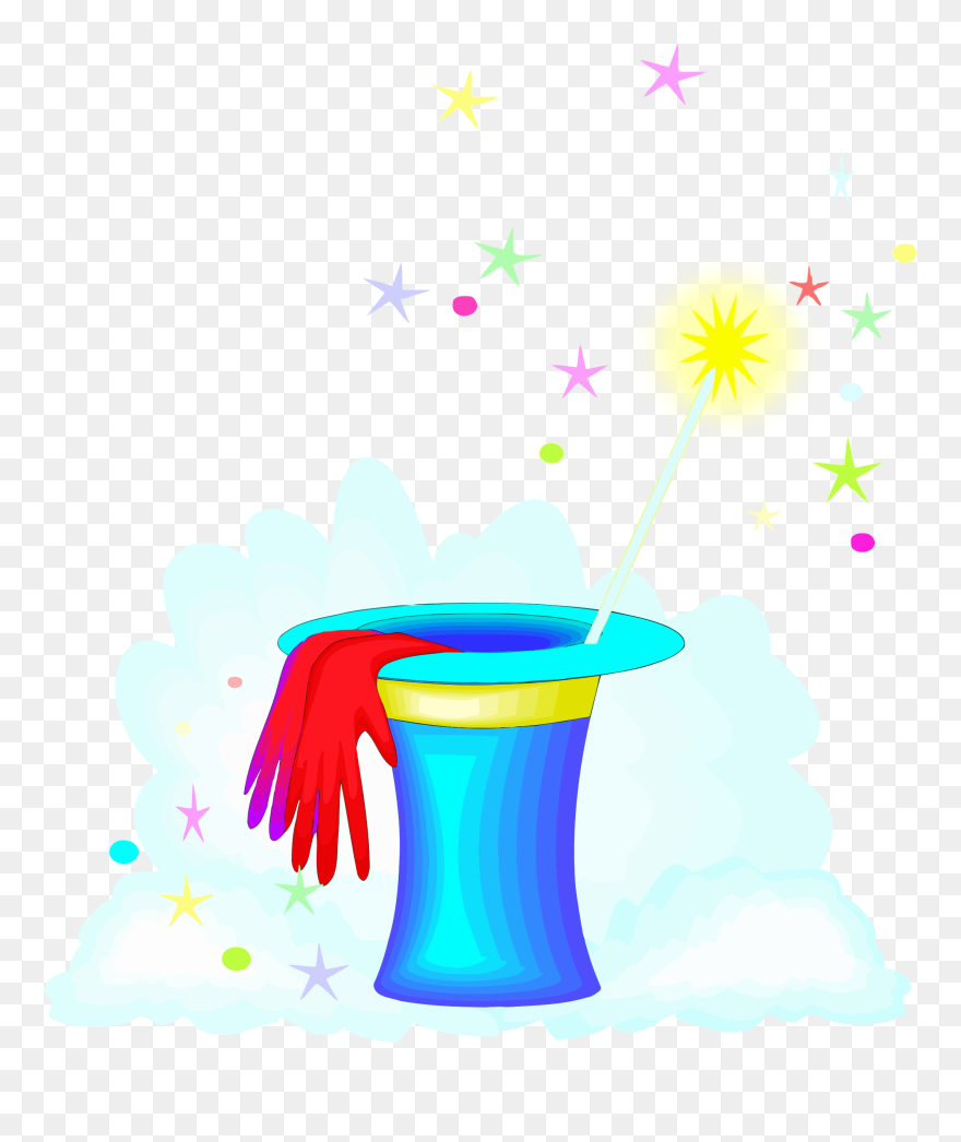 Hat And Wand Clip Arts - Portable Network Graphics - Png Download