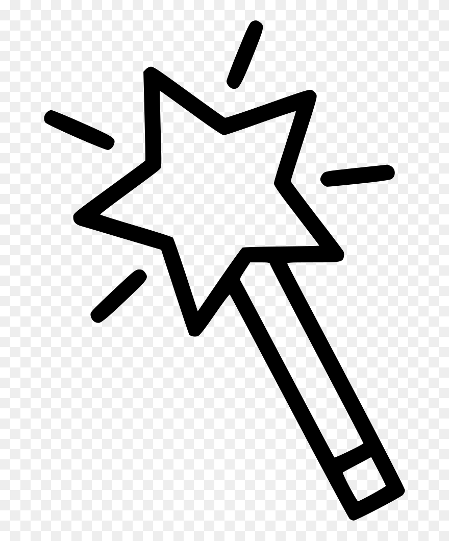 Magic Wand - Magic Wand Coloring Pages Clipart