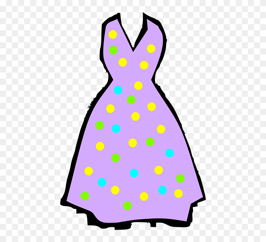 Clipart Pakaian Picture Library Stock Clipart Pakaian - Purple Dress Clipart - Png Download