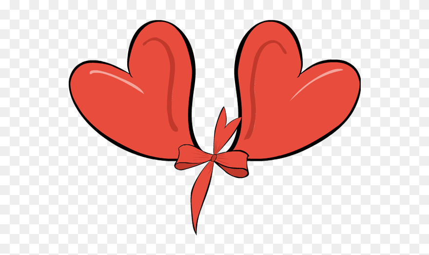 Clip Art Heart String Tied Ribbon Valentines Day Border - Clip Art - Png Download