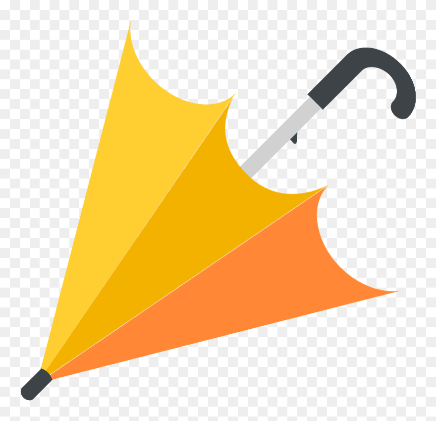 Closed Umbrella Emoji Clipart - Yellow Umbrella Emoji - Png Download