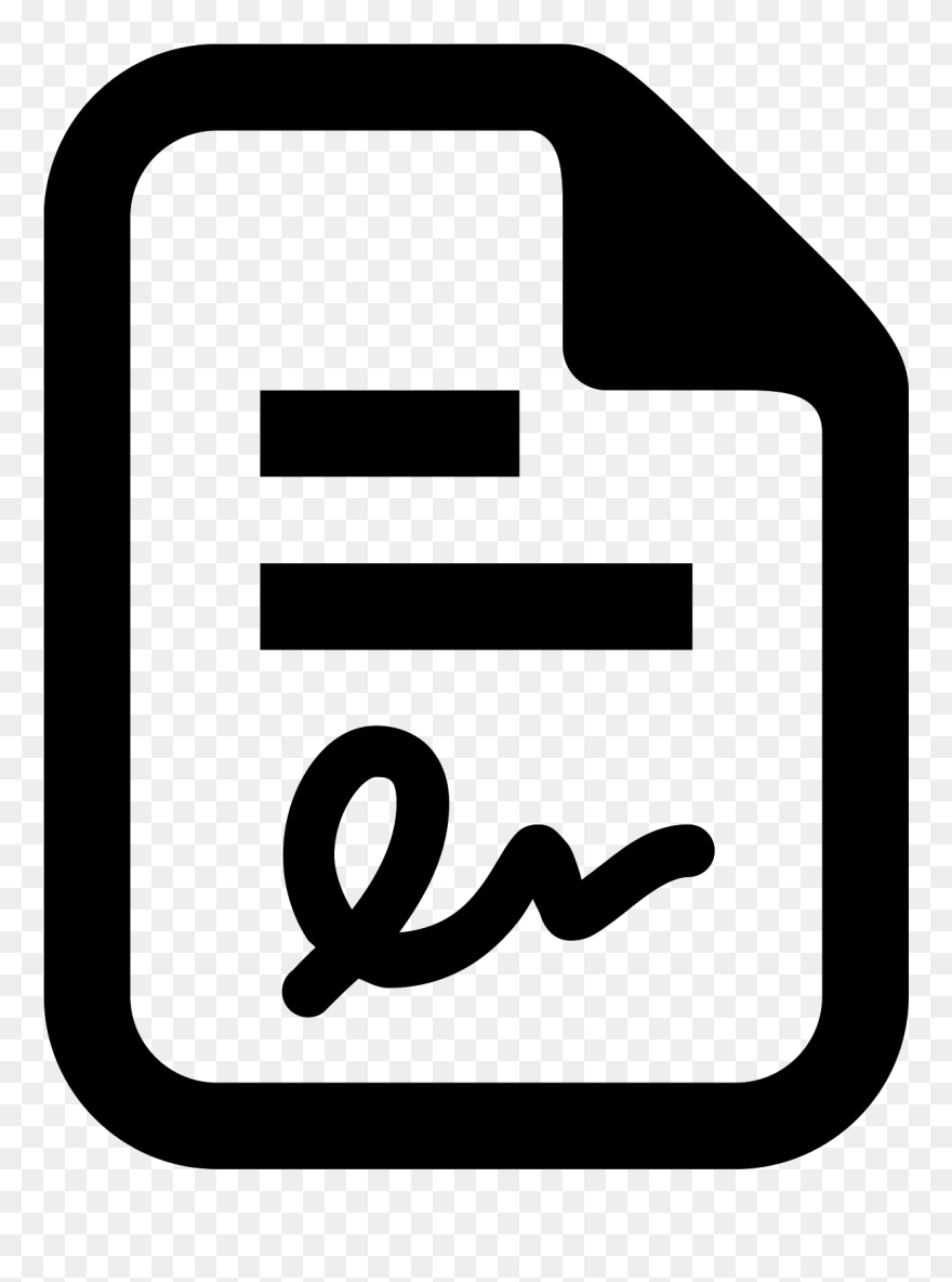 Download Banner Library Library Contract Clipart Executive - Transparent Background Signature Icon - Png Download