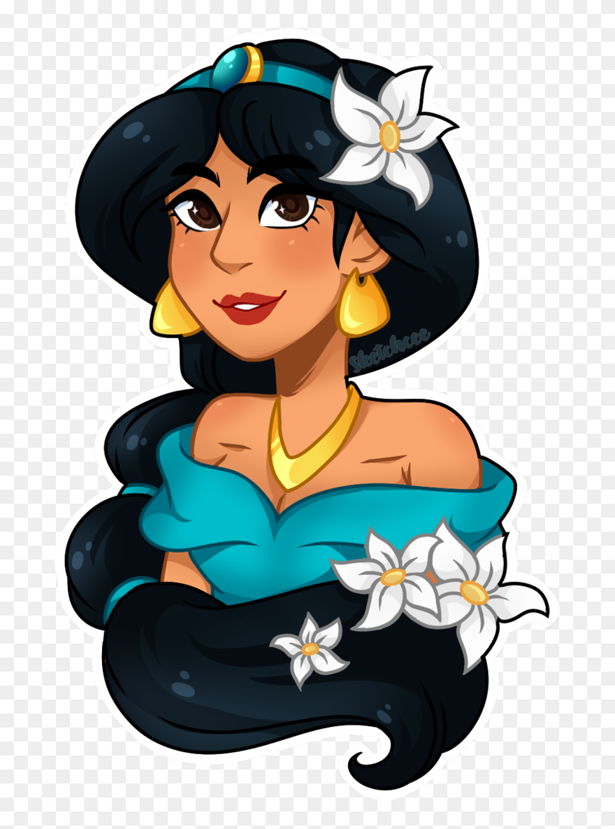 Princess Jasmine Clipart Silhouette - Cartoon Jasmine - Png Download